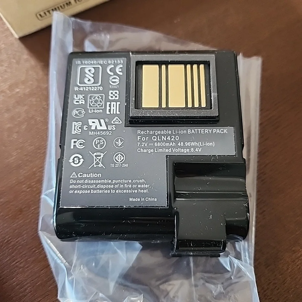 Zebra QLN420 ZQ630 ZQ63-AUWA000-00 ZQ63-ACFA, Li-Ion Replacement Battery Pack